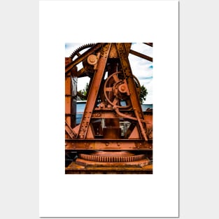 The Old Rusty Ship Crane Posters and Art